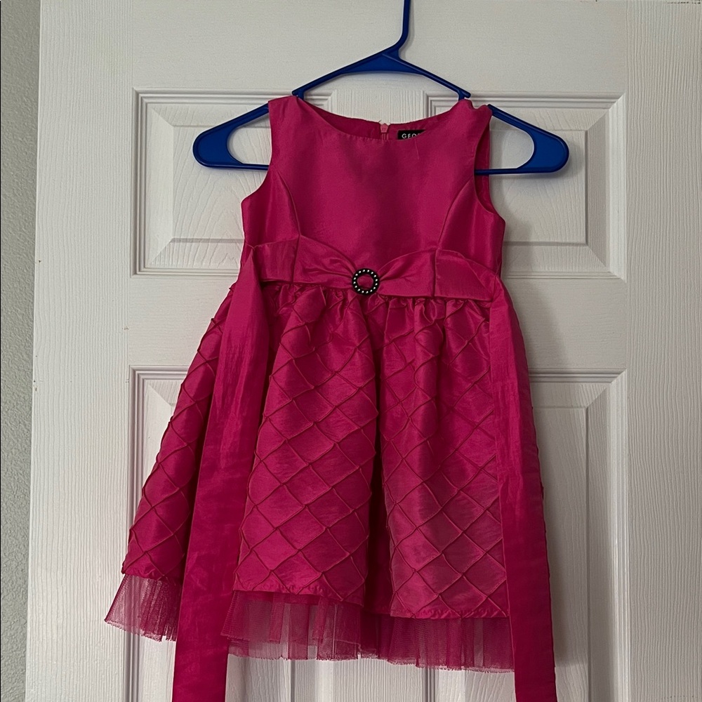 George Fuchsia Quilted Kids Dress